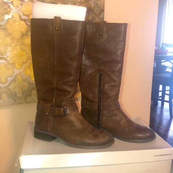 Jessica Simpson Essence Leather Riding Boots - Picture 3 of 7